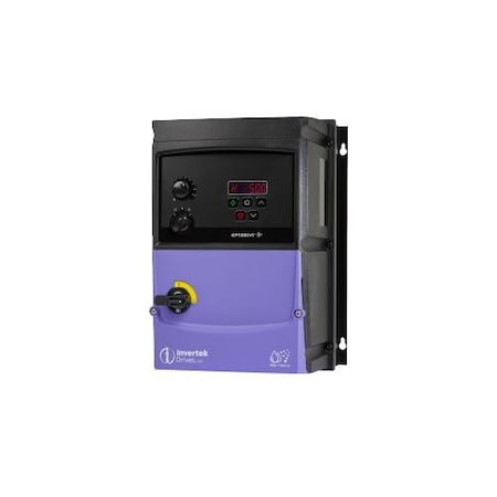 Invertek Drives 5.5 kW 7.5 HP, 14 A; Size 3, IP66 Outdoor Switched ODE-3-340140-3F4B